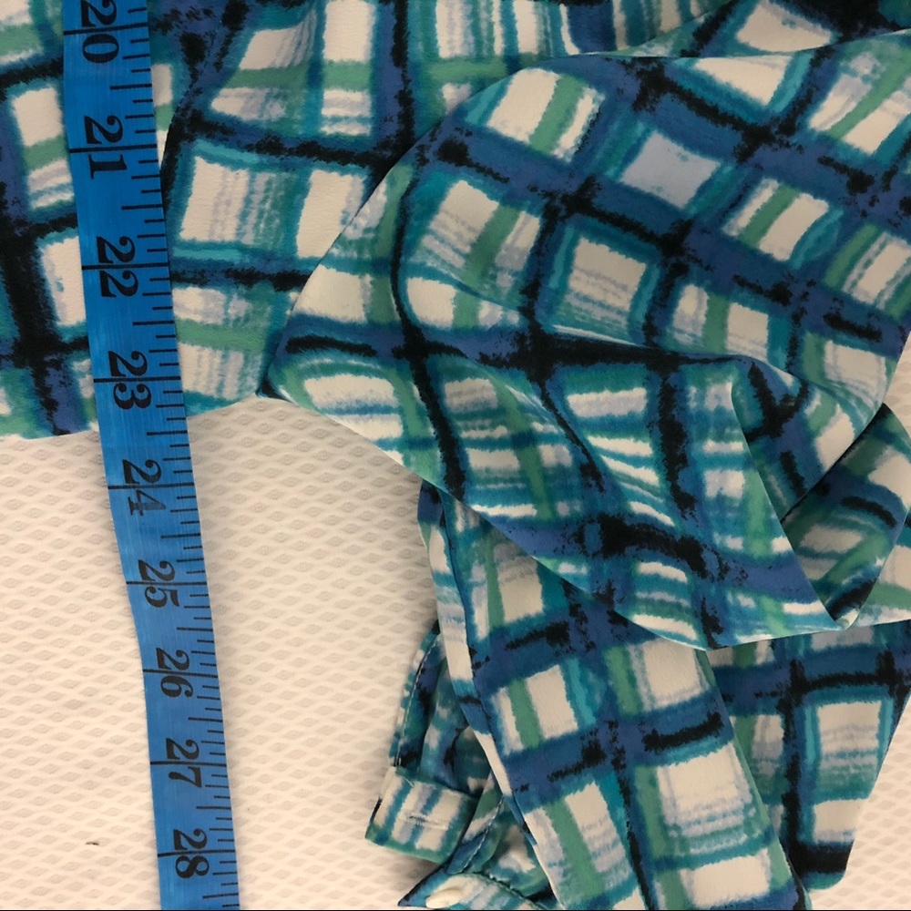 NYDJ Plaid Tie Front Tunic Top - Picture 5 of 9